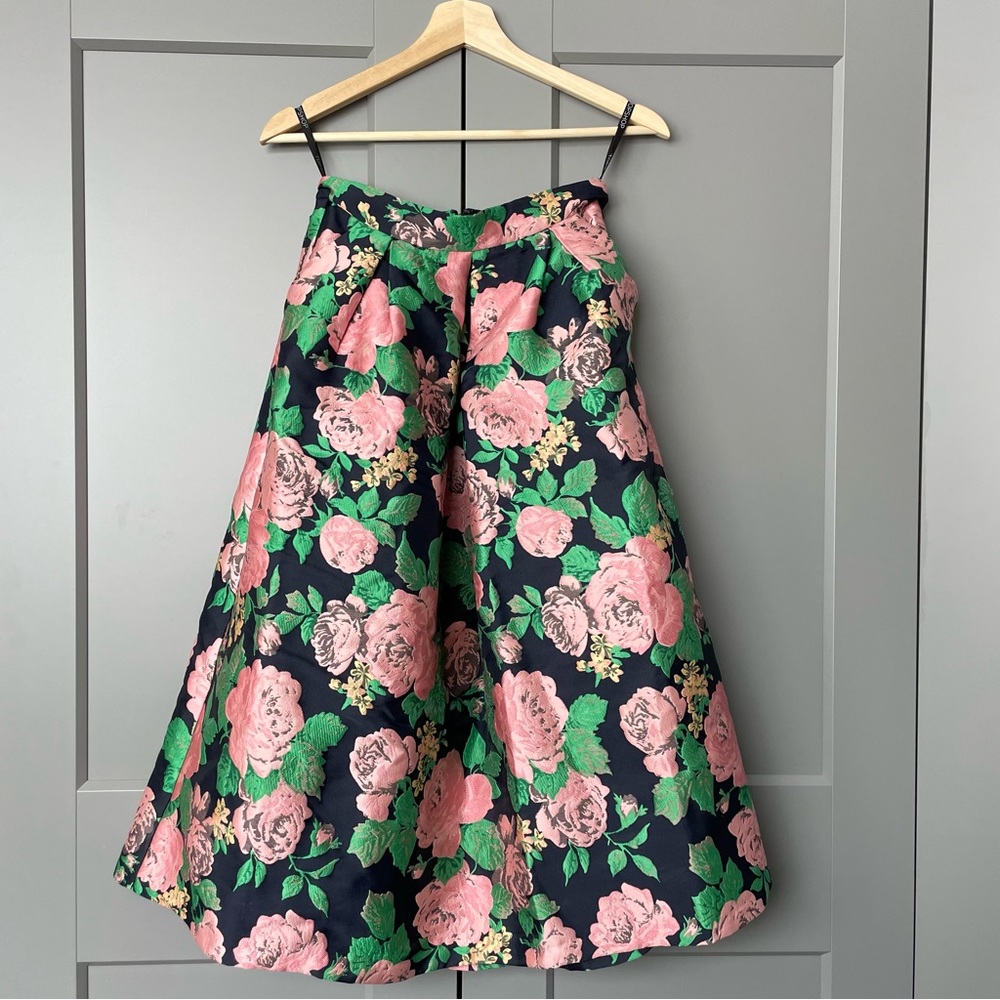 Top Shop floral mid-length skirt